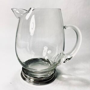 Vintage Watson Marked Sterling Silver Footed Glass Pitcher